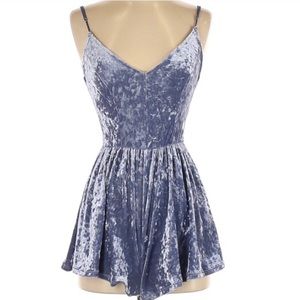 Velvet Blue Romper